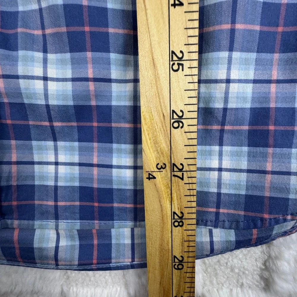 Vineyard Vines On-The-Go Performance Shirt Mens Small Blue Pink Plaid brrr S - Picture 5 of 10